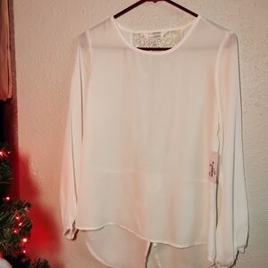 Charming Charlie NEW white Lace Blouse